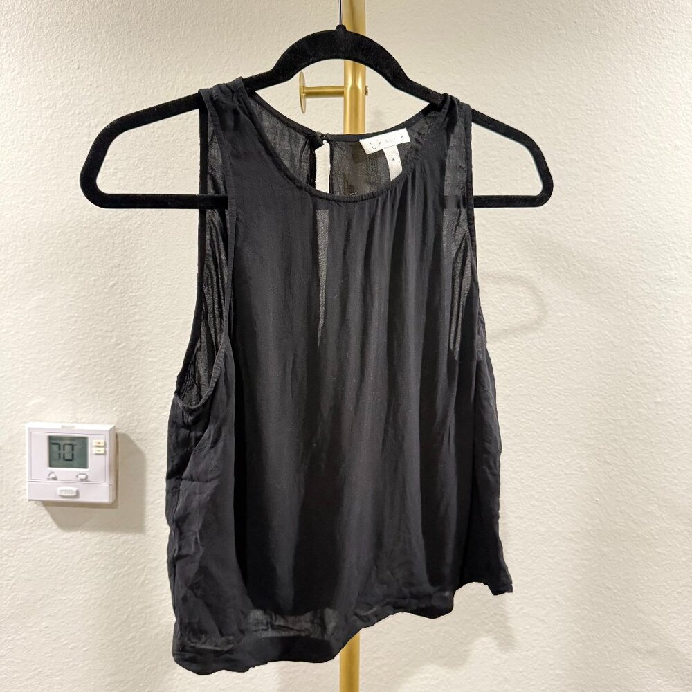 Leith Black Sleeveless Tank Top - Size M